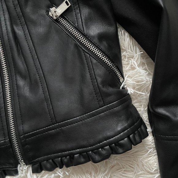 Zara Ruffled Faux Leather Jacket - Trafaluc - Picture 10 of 15
